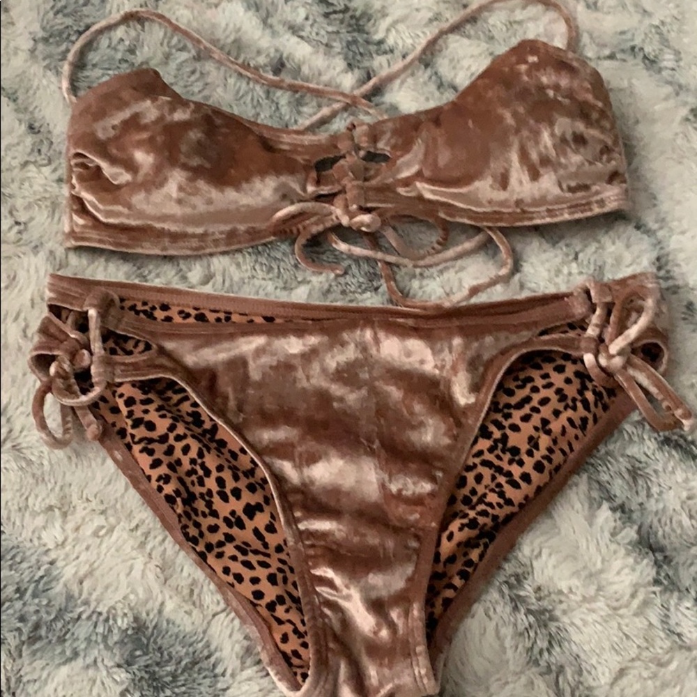 Gold Velvet Bikini